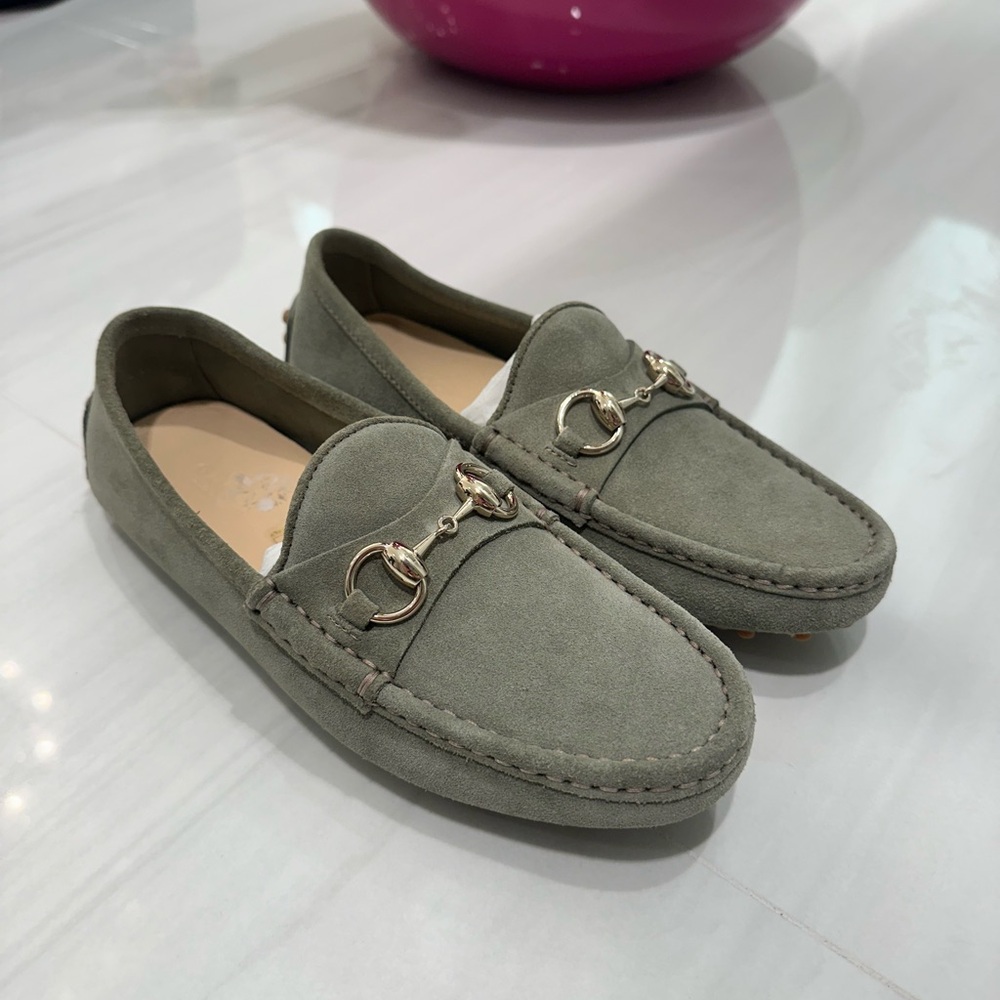 Green Gucci Loafers (brand new)